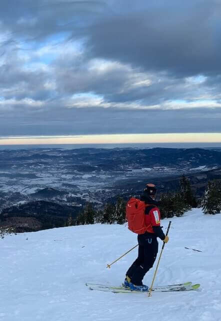 Piękne trasy narciarskie.